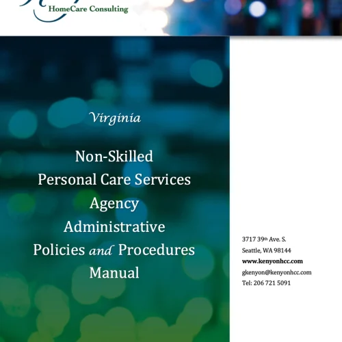 Virginia Non-Skilled Personal Care Services Administrative Policies and Procedures Manual